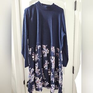 Maurices Long Sleeve Floral Dress Size  2X NWT